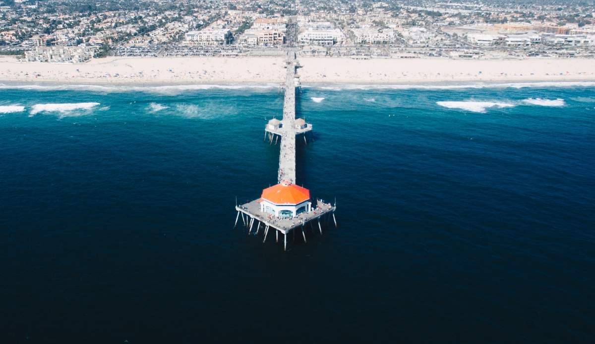 Huntington Beach Pier Aerial View