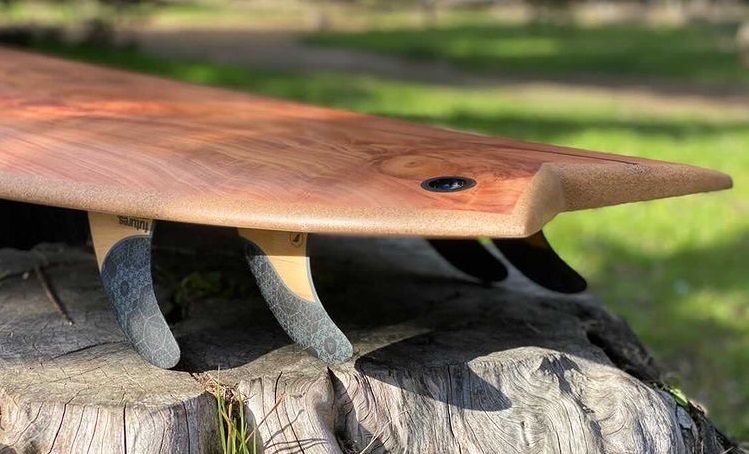 cork rails on a timber surf co fish