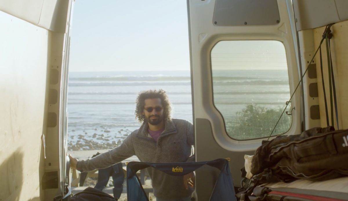 Mike Lynch of Imperfects prepares to surf at San Onofre State Beach