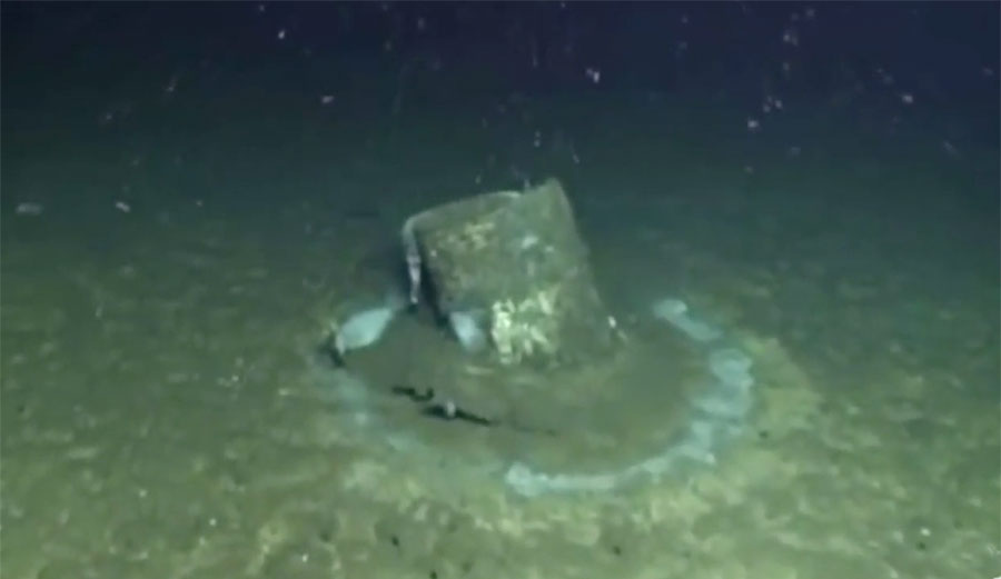 DDT barrel under water