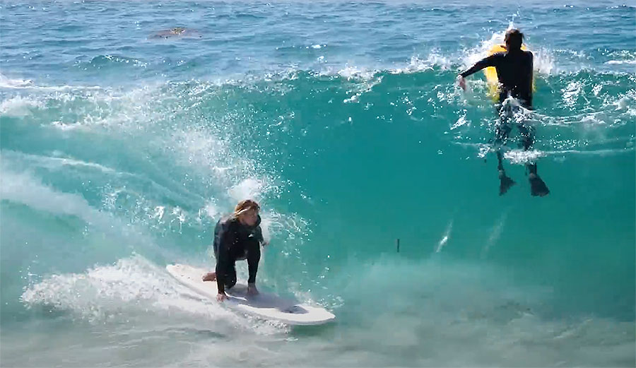 Ben Gravy surfing the Wedge