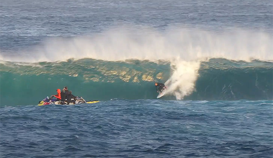 John John Florence surfing the Box