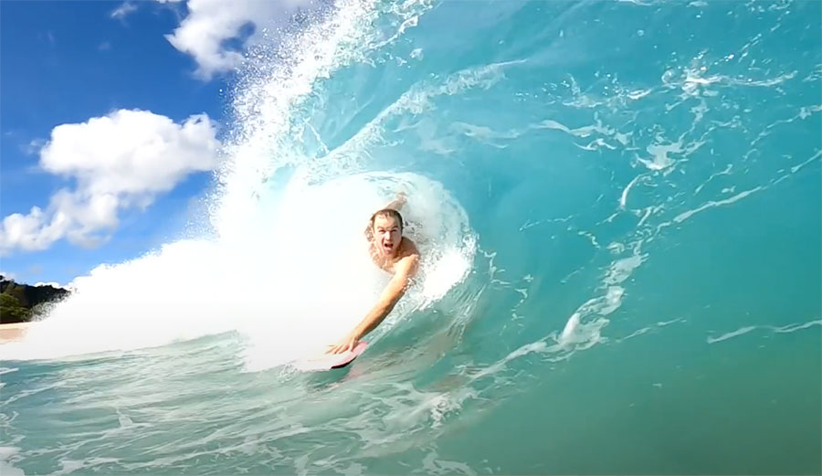 Jamie O'Brien body surfing