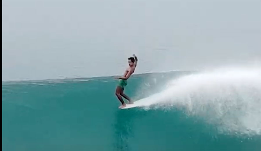 Longboarding in Nias, North Sumatra, Indonesia