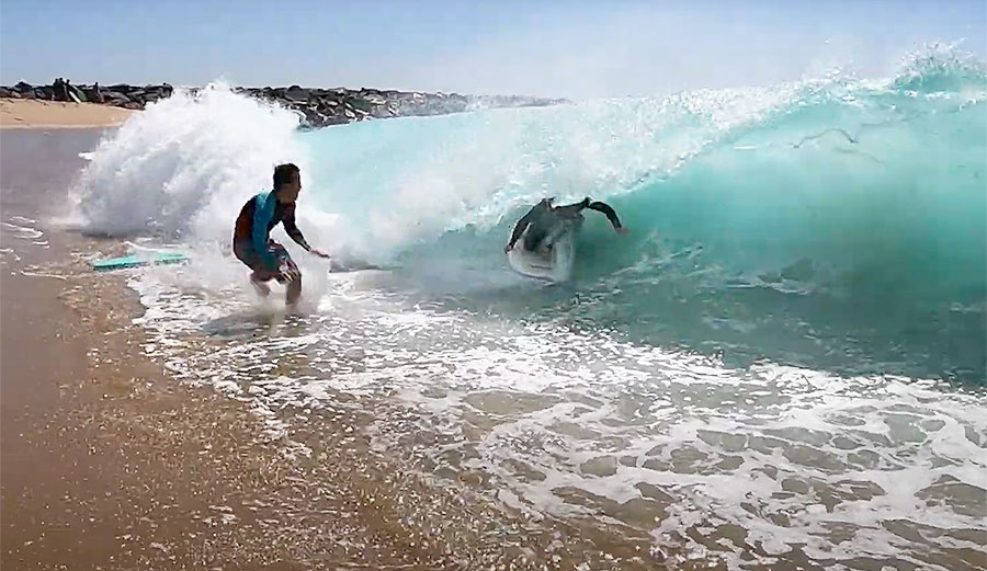 Skimboarding at the Wedge