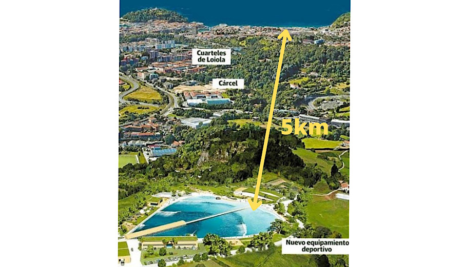 The proposed build site, just 5km from the coast