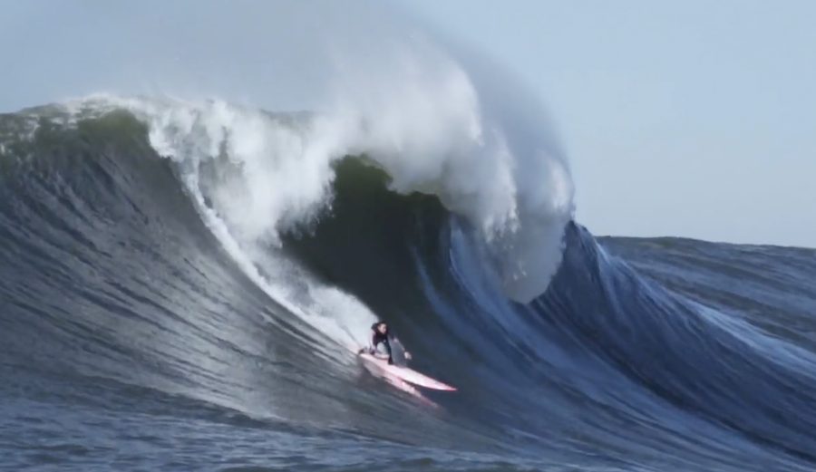 bianca valenti on the wave at mavericks