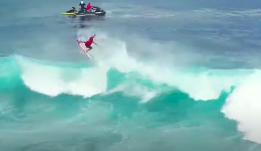 Italo Ferreira throws an air at Main Break, Margaret River