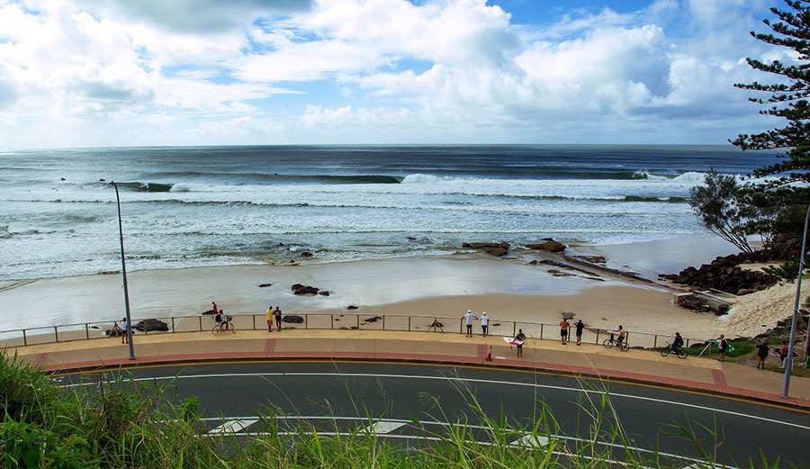 Kirra surfers in Australia