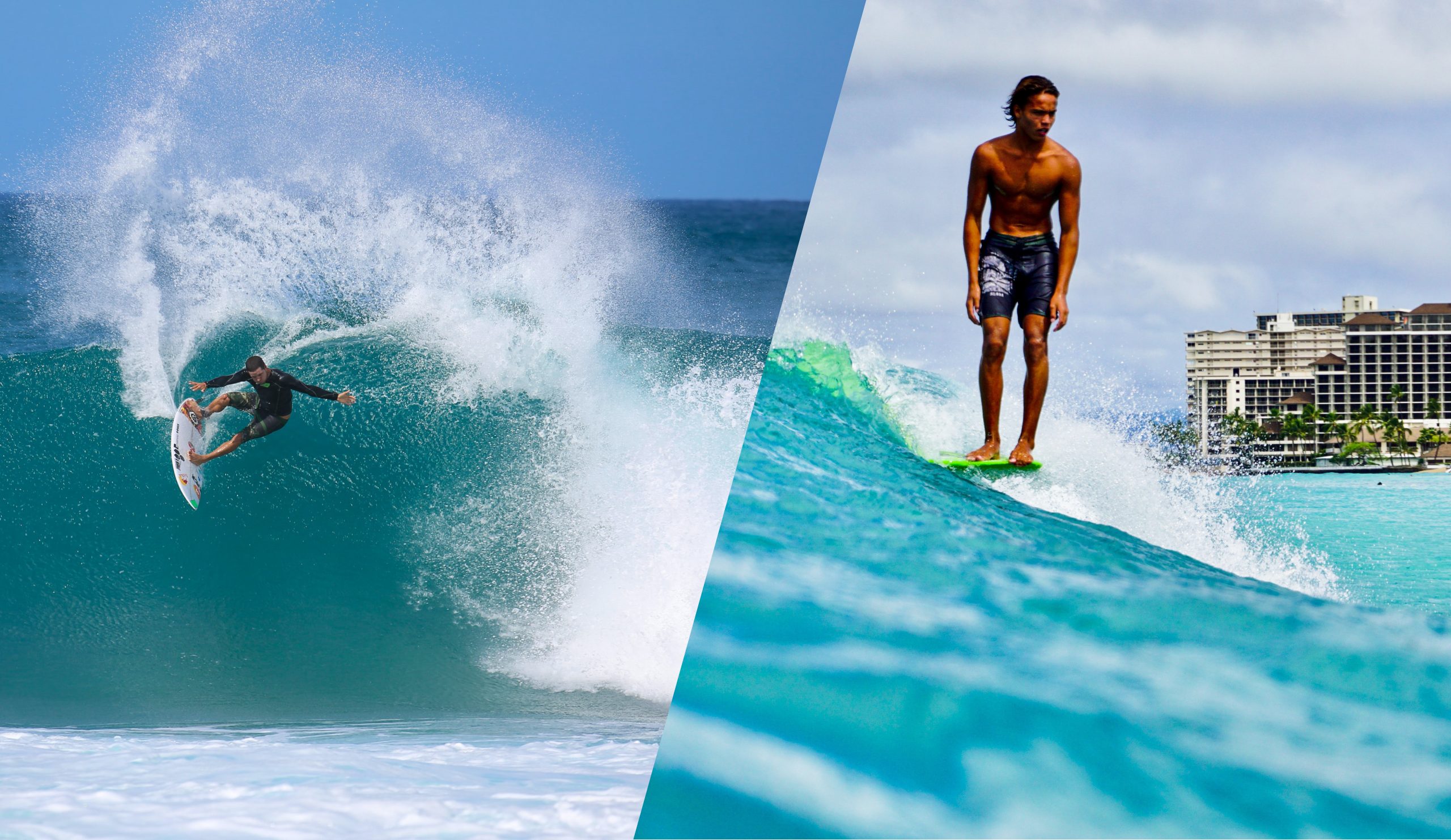 longboard surfer shortboard