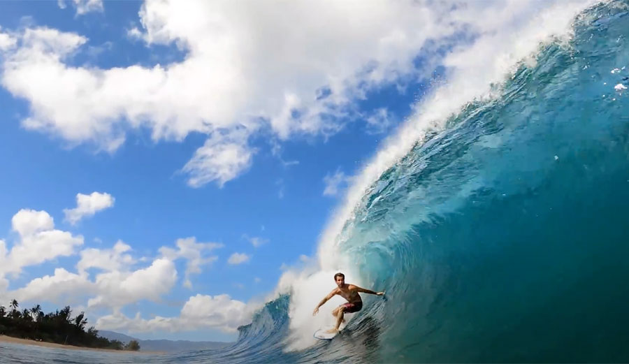 Mason Ho surfing