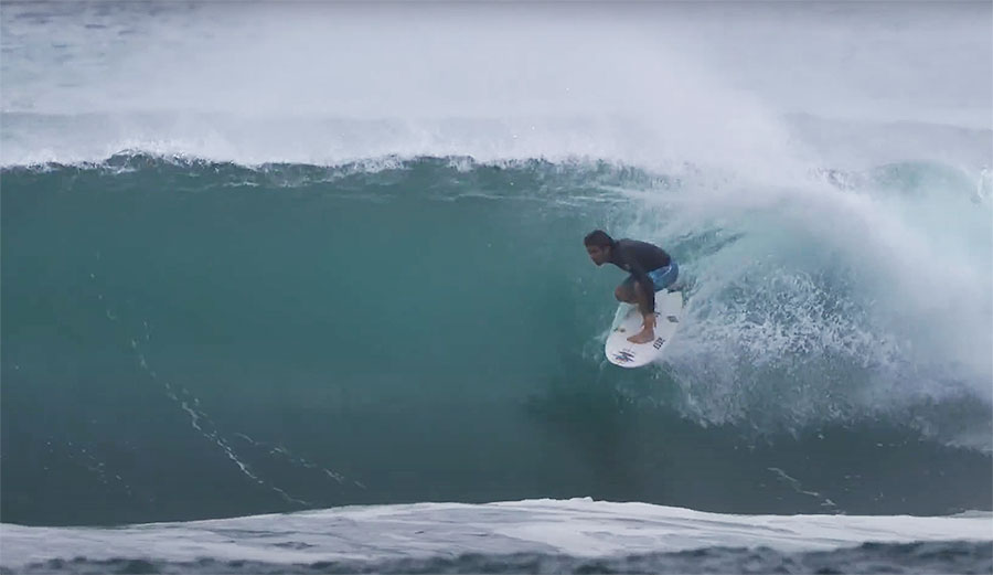 Mason Ho surfing at V-Land