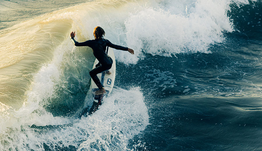 man surfing