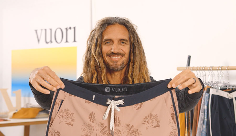 Rob Machado with Vuori shorts