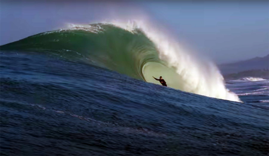 Nathan Florence in a beachbreak barrel in Mexico