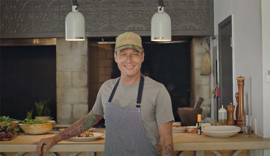 Chef Ed Kenney cooking invasive a'ape fish