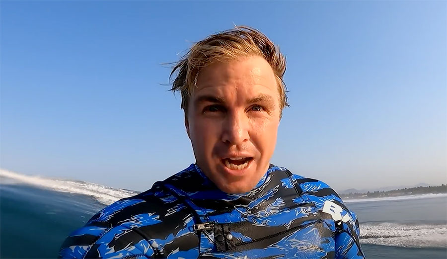 Jamie O'Brien surfing in Mexico