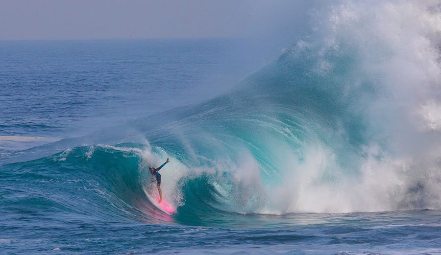 Jamie O'Brien surfs a wave in Mexico