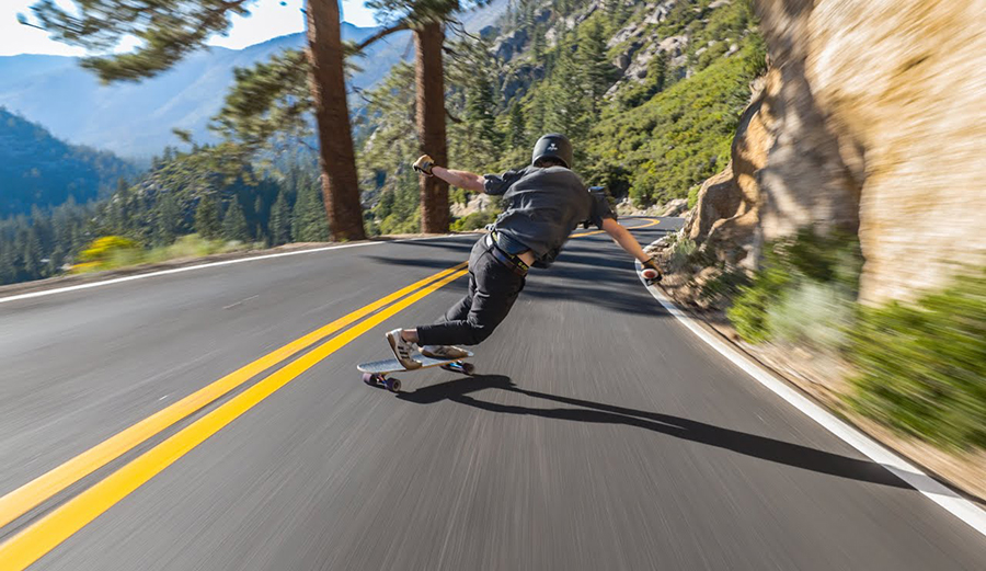 a longboard skater in Northern California