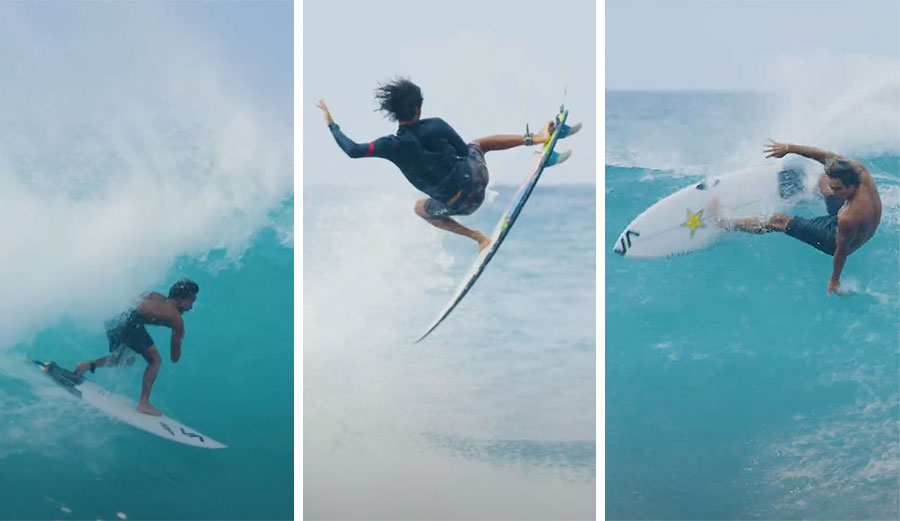 RVCA surf team surfing in Hawaii