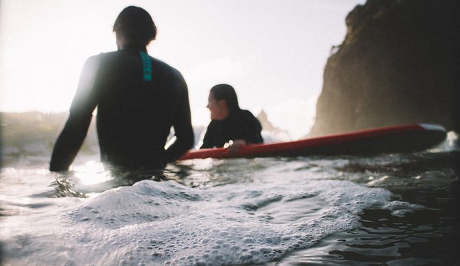 a surfer learns to surf