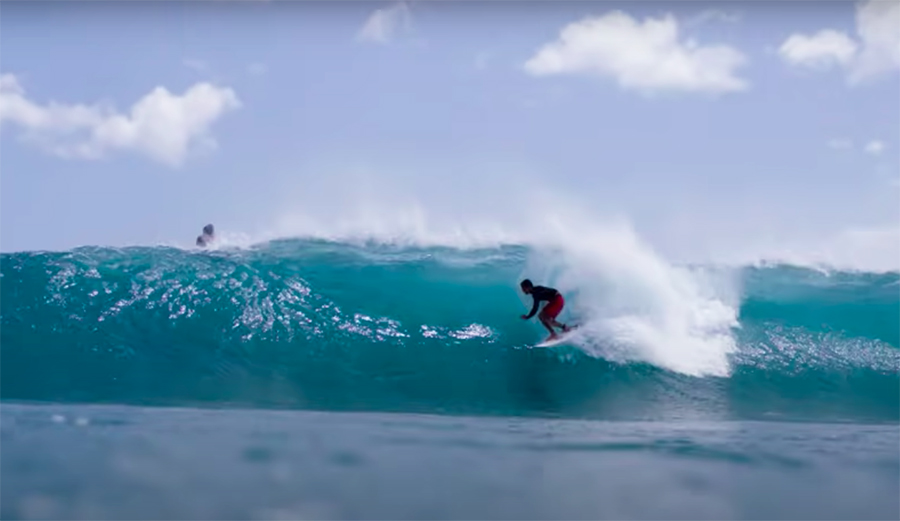 Zeke Lau in a barrel in Town