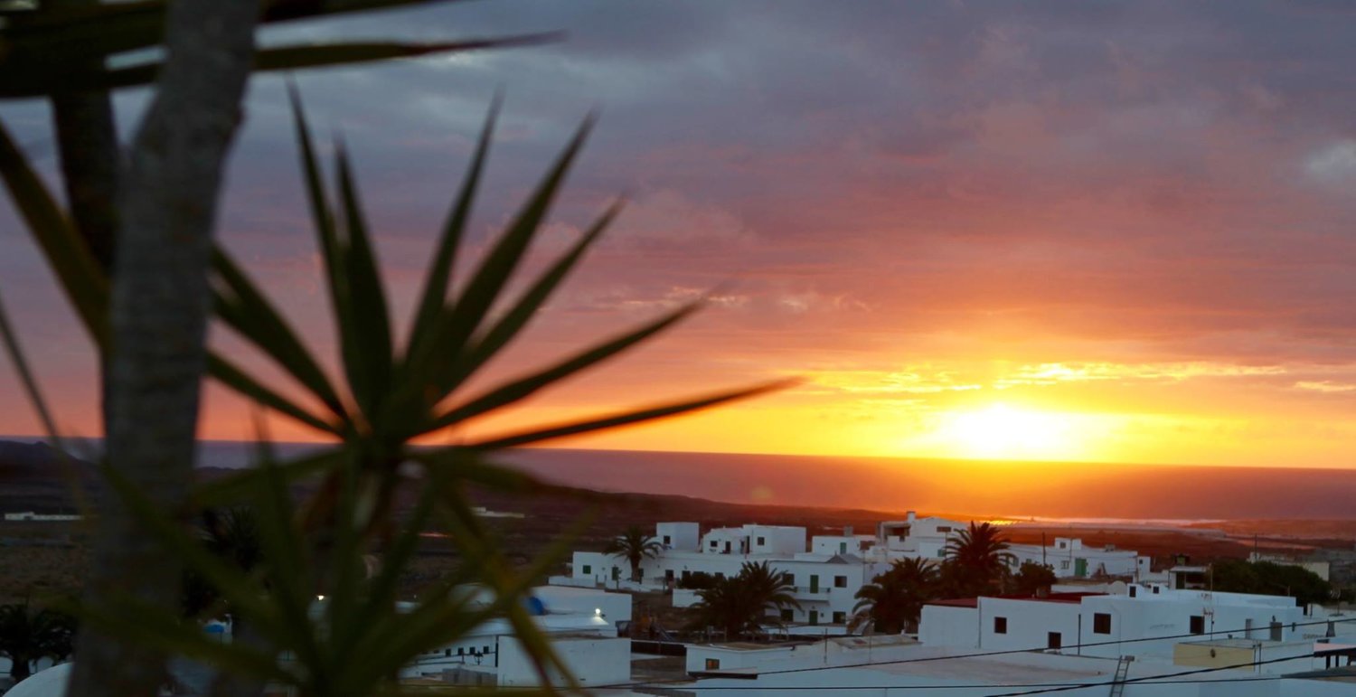 sunset views from Oasis Surf House