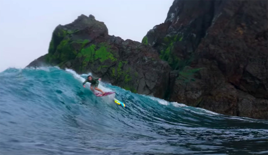 Brad Domkey transfers boards in Mexico