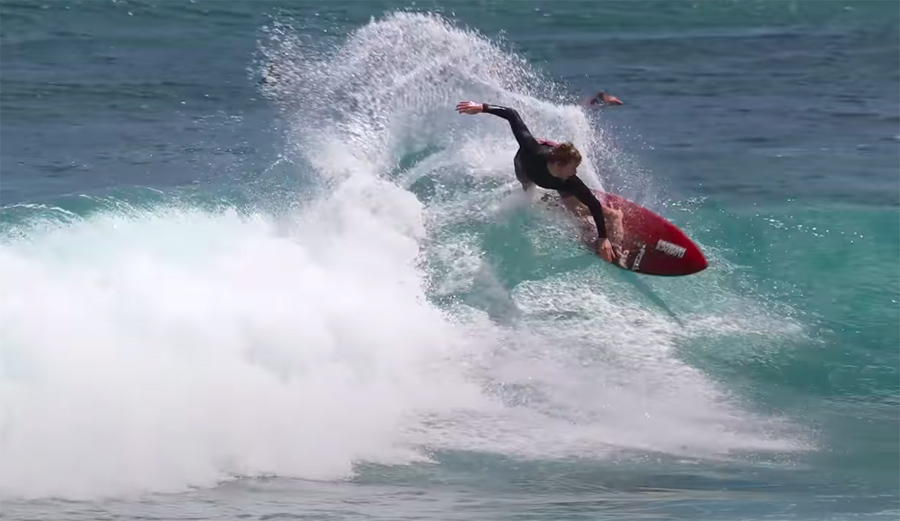 John John Florence surfs on the North Shore