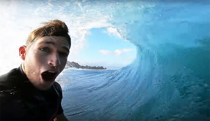 Nathan Florence surfing