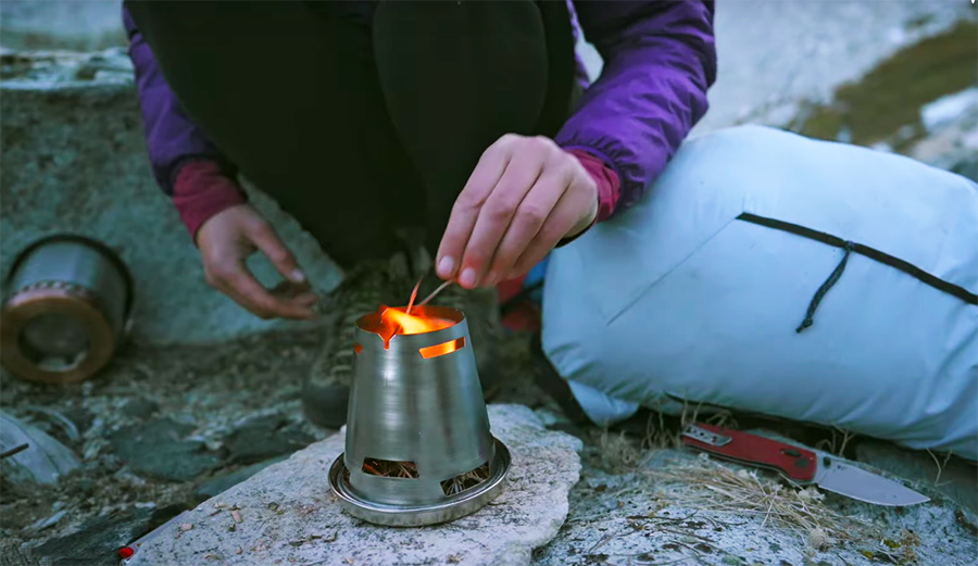 A gas-less backpacking stove from Patagonia