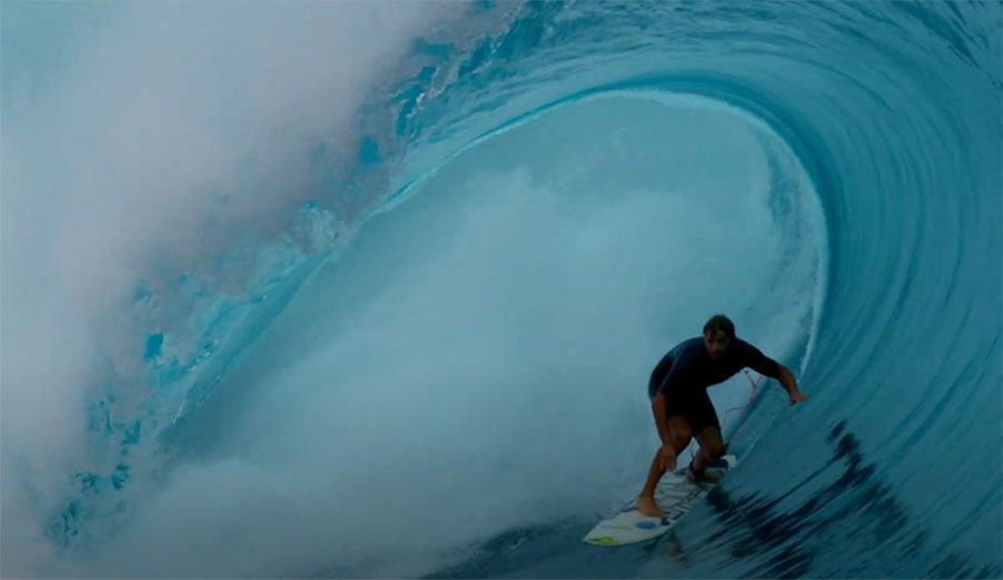 Anthony Walsh surfing the barrel