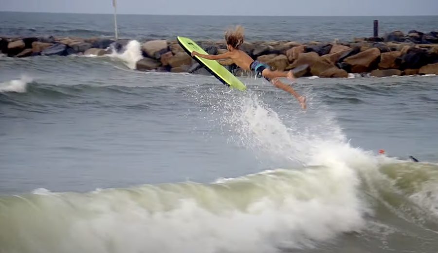 blair conklin boogie boarding hurricane henri