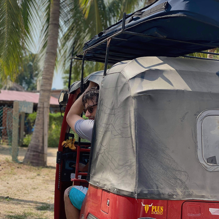 the dirtbag on a tuktuk