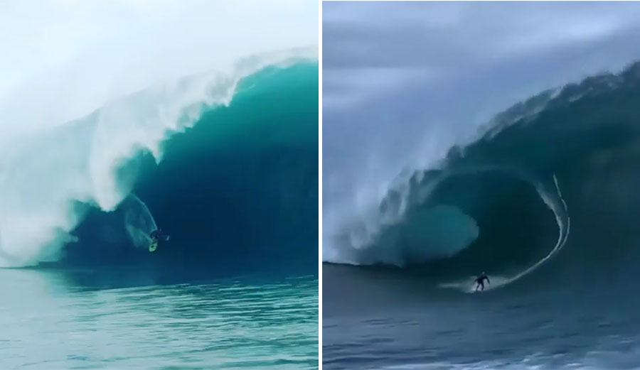 Teahupoo surfers