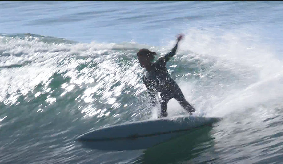 Craig Anderson surfing mid length glider