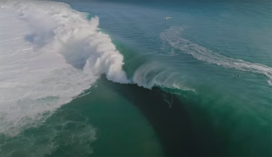 Check Out This Teahupoʻo Drone Angle During a Massive Swell