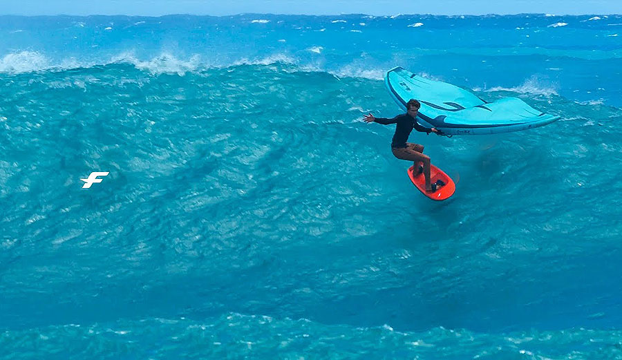 Wing surfing on Maui