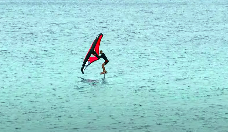 John John Florence using a Wasp wing and a foil