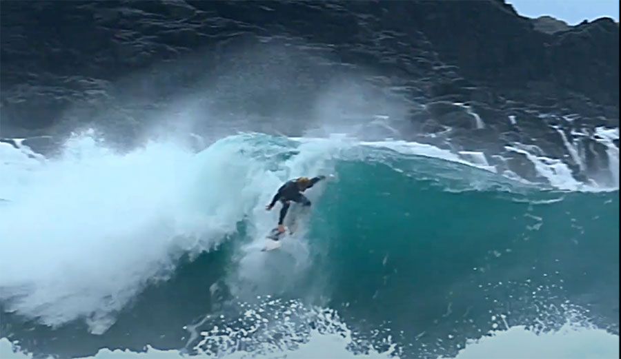 Dylan Graves and Harry Bryant surfing