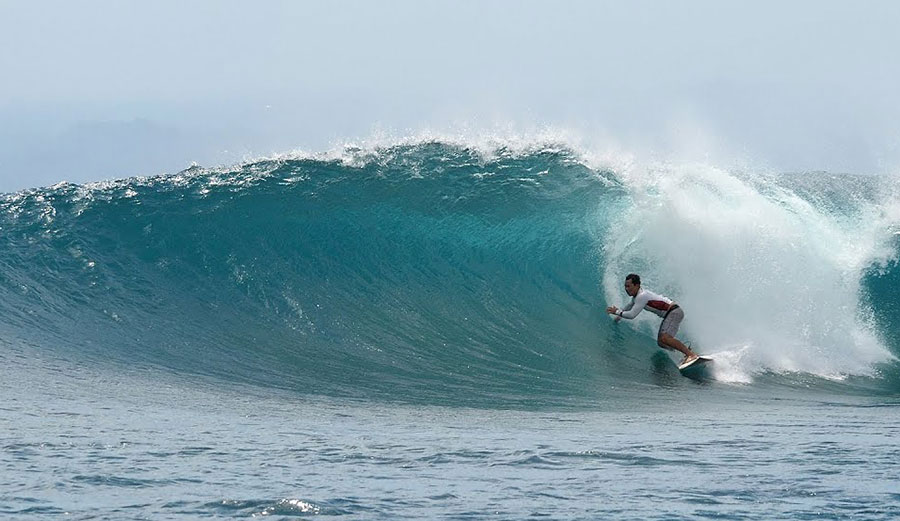 Lacerations, Nusa Lembongan surfing