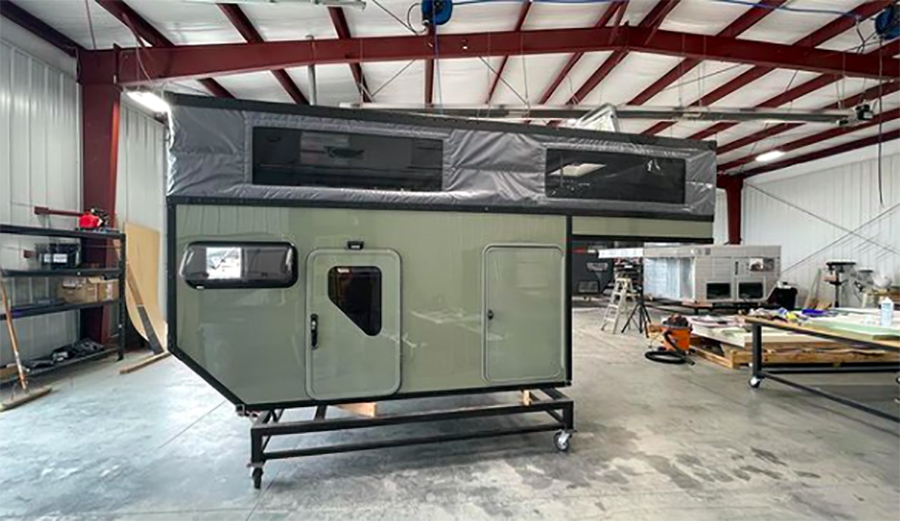 a custom camper with great gear storage
