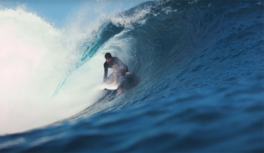 Nathan Florence surfing in Tahiti