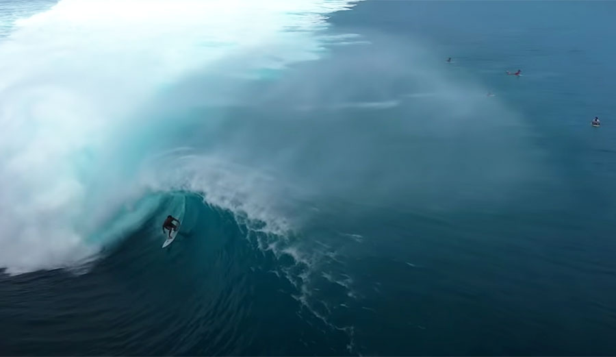 Nic von Rupp surfing at Kandui