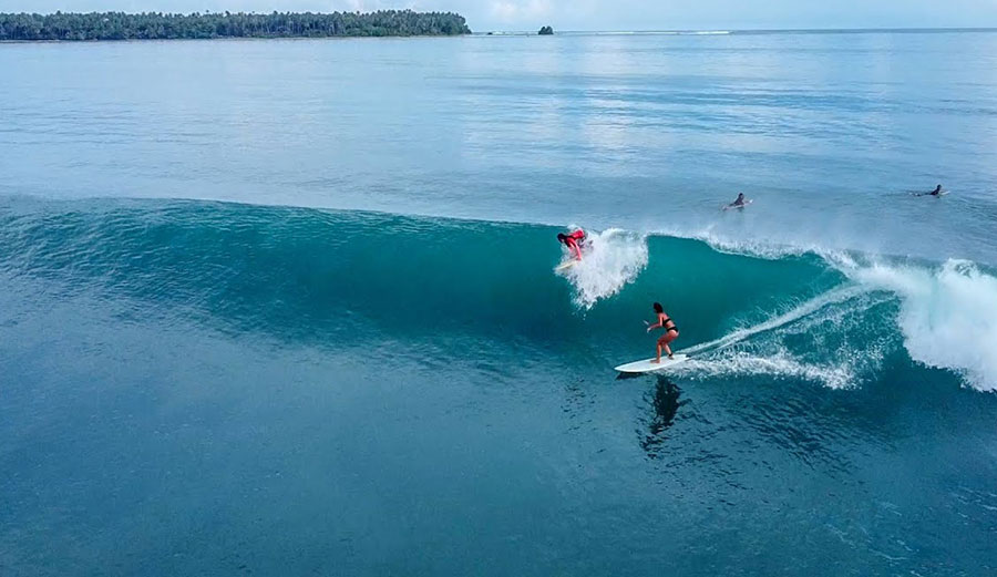 Surfing in Nias