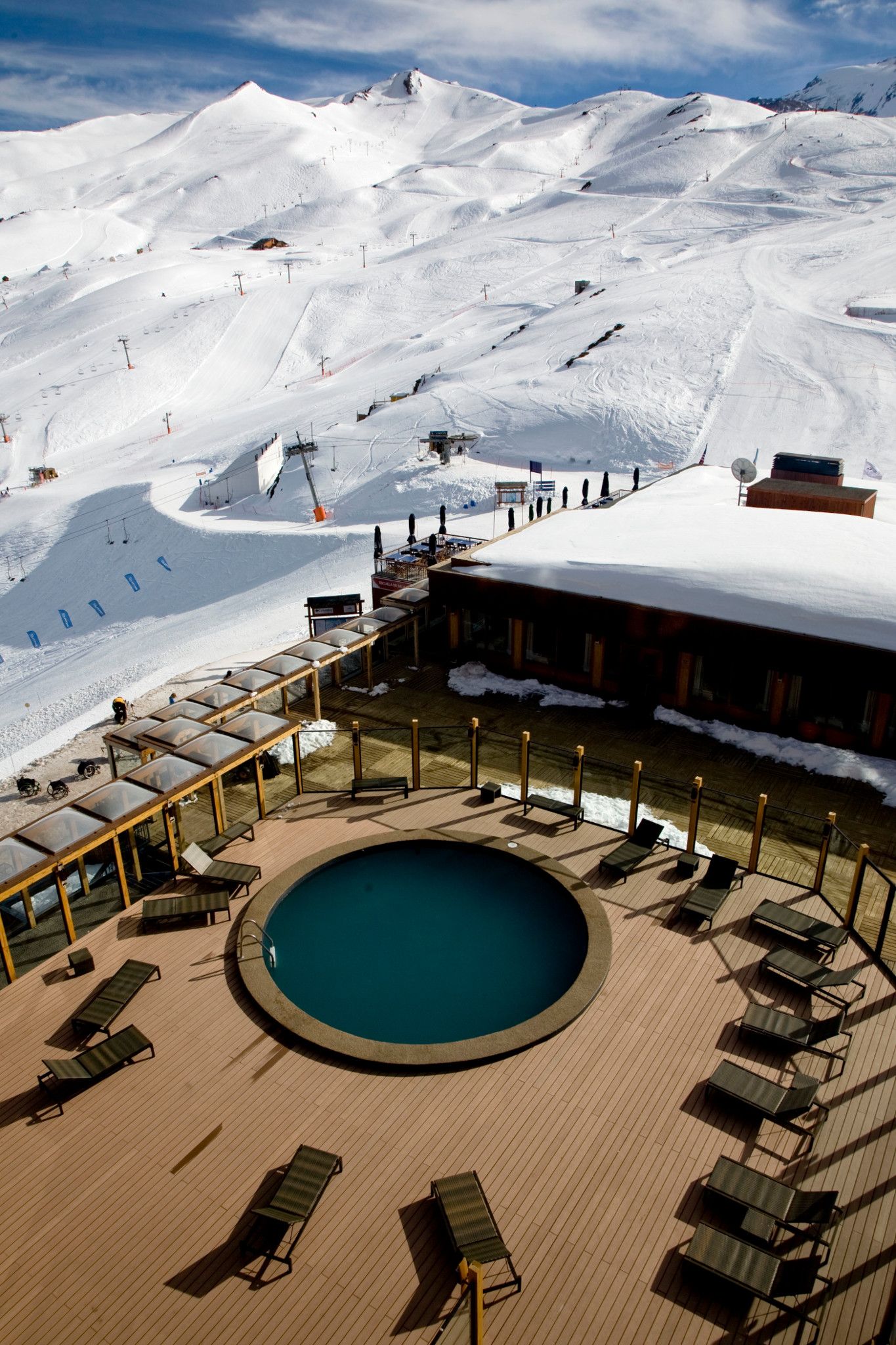 chile skiing resort hot tub for ikon pass