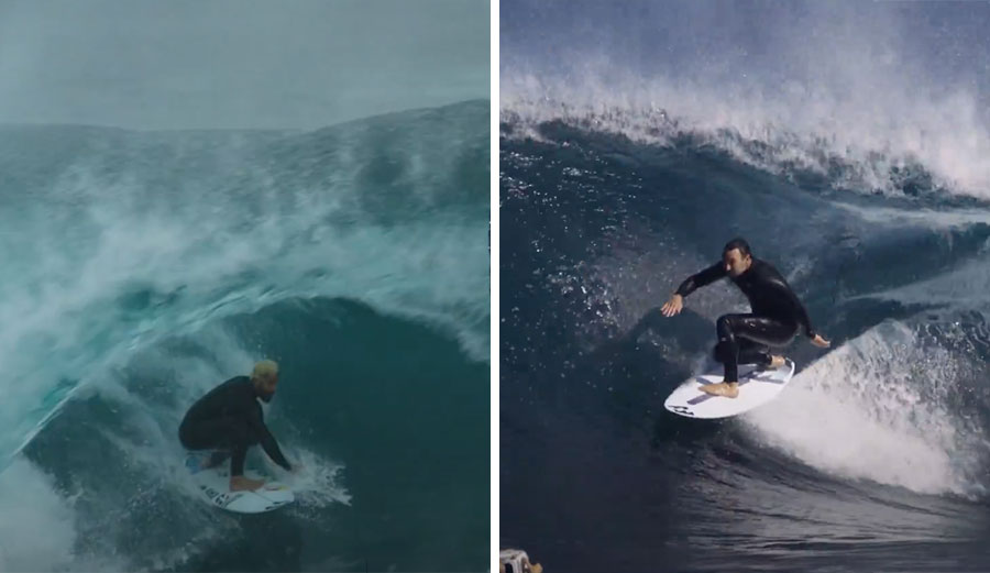 Joel Parkinson and Italo Ferreira surfing