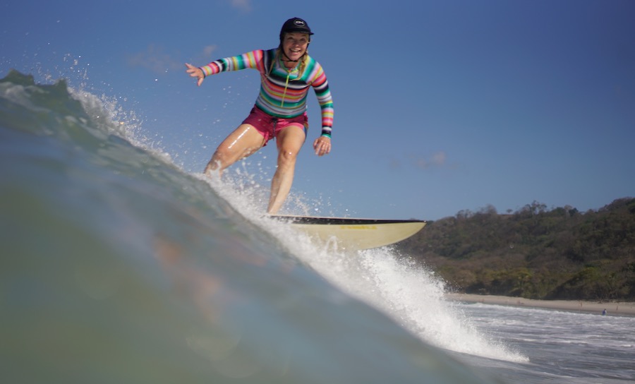 Kathy Surfing for Salt and Snow