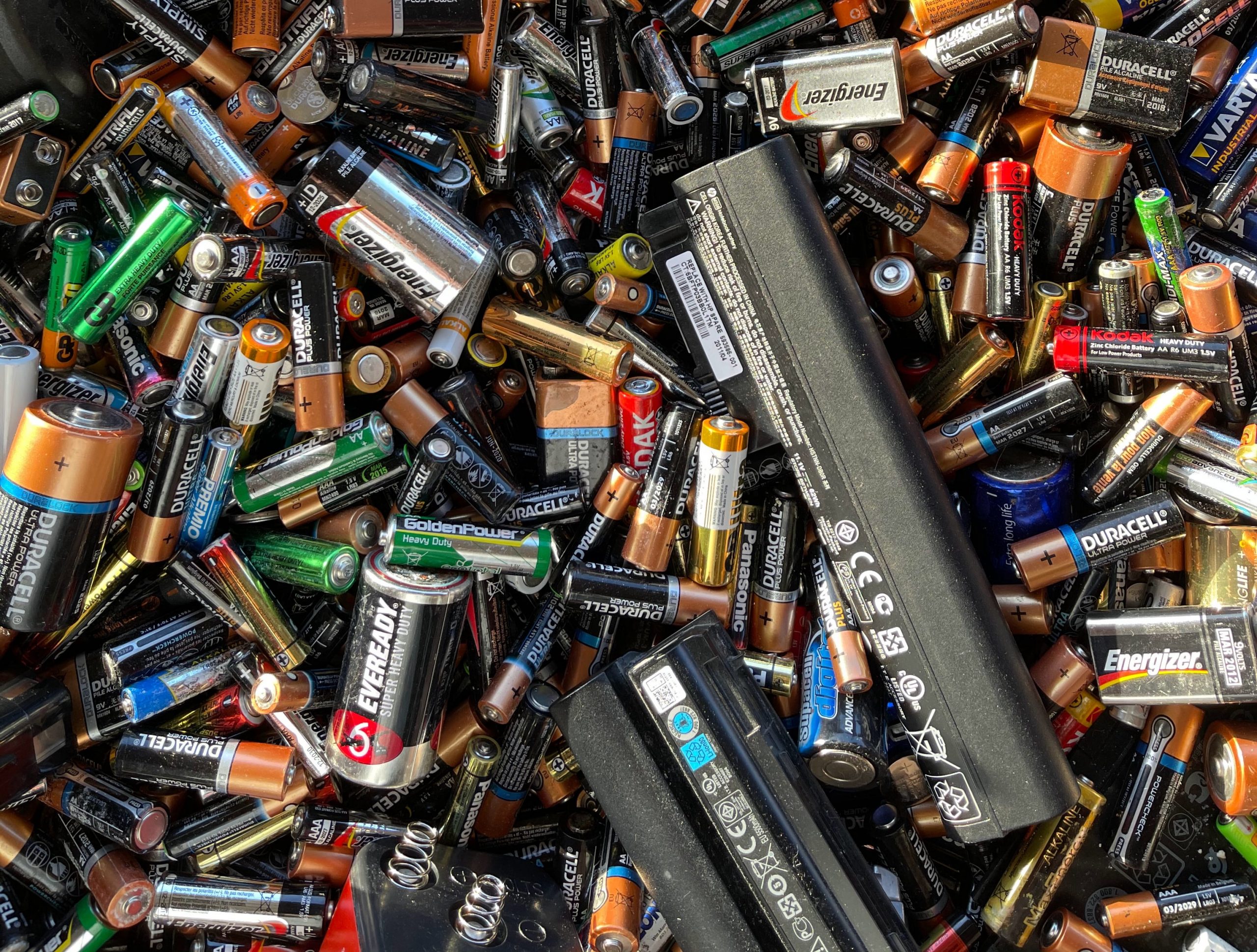 batteries being recycled