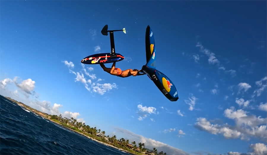 Kai Lenny wing foiling in Hawaii